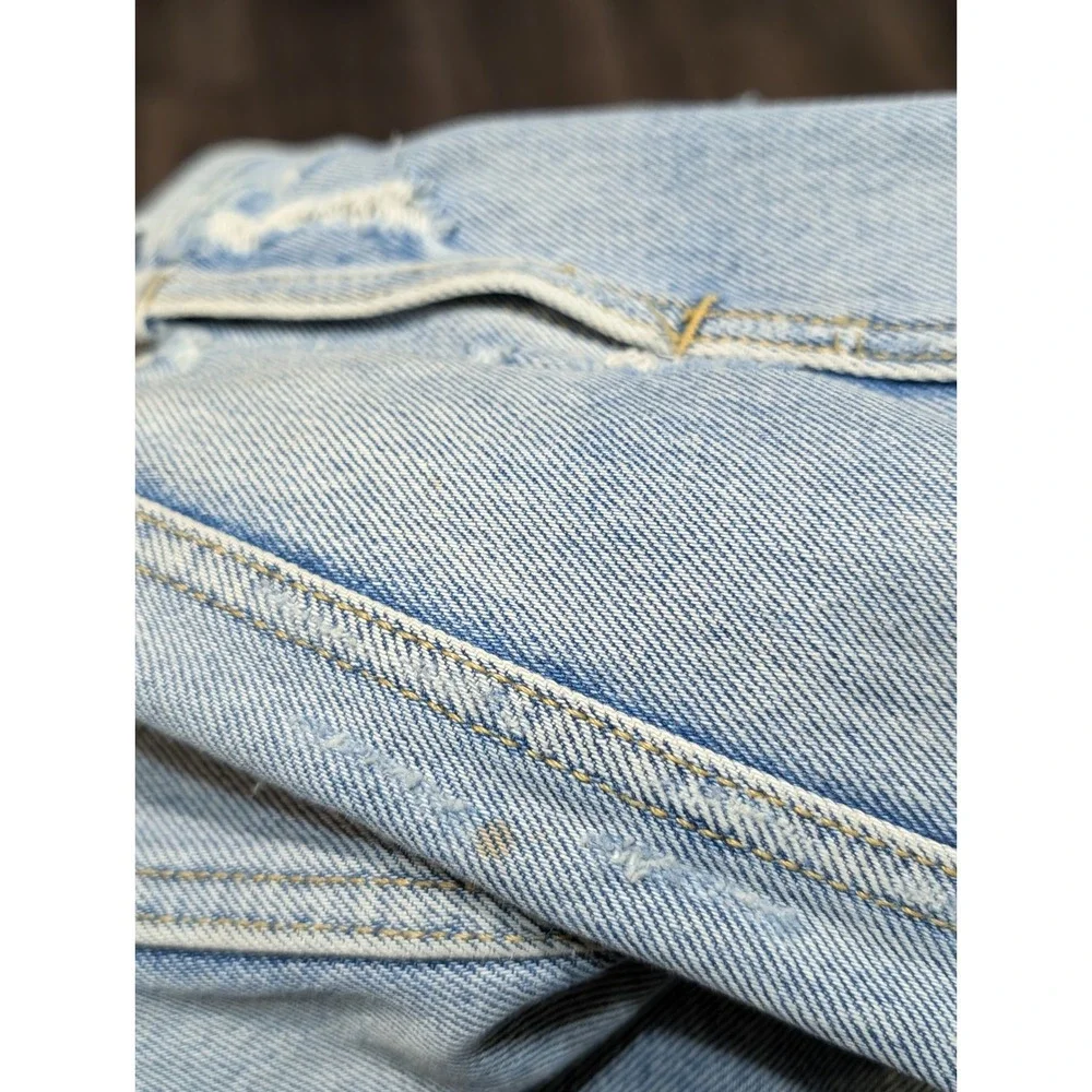 Levis Distressed Denim Trucker Jacket Mens Size L Blue‎ Jean - Picture 6 of 6